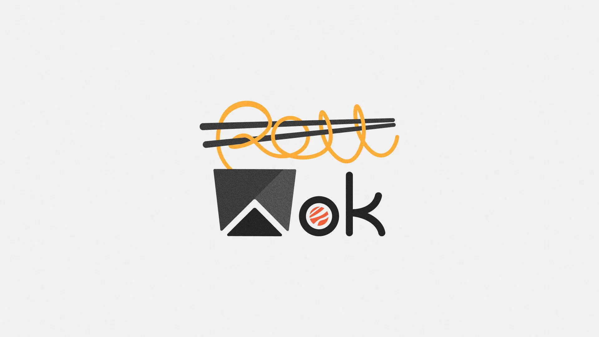 Разработка логотипа в Хотьково для суши-бара «Roll Wok Club» Разработка логотипа в Хотьково для суши-бара «Roll Wok Club»